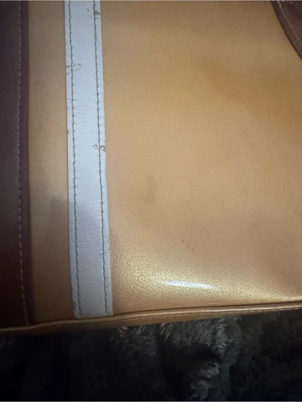 Vintage Longchamp French Gold and Brown Shoulder Bag